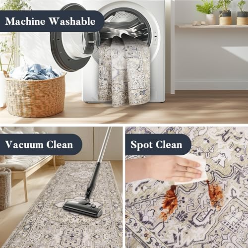 Tapete decorativo Boho 2x3 pies antideslizante lavable miniatura 6