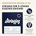 Stringjoy HVY117, 7 String Signatures Electric Guitar Strings, 11-70 Heavy Bottom Medium Gauge, 7-String Nickel, Electric Guitar Accessories, Replacement Guitar Strings for Electric Guitar
