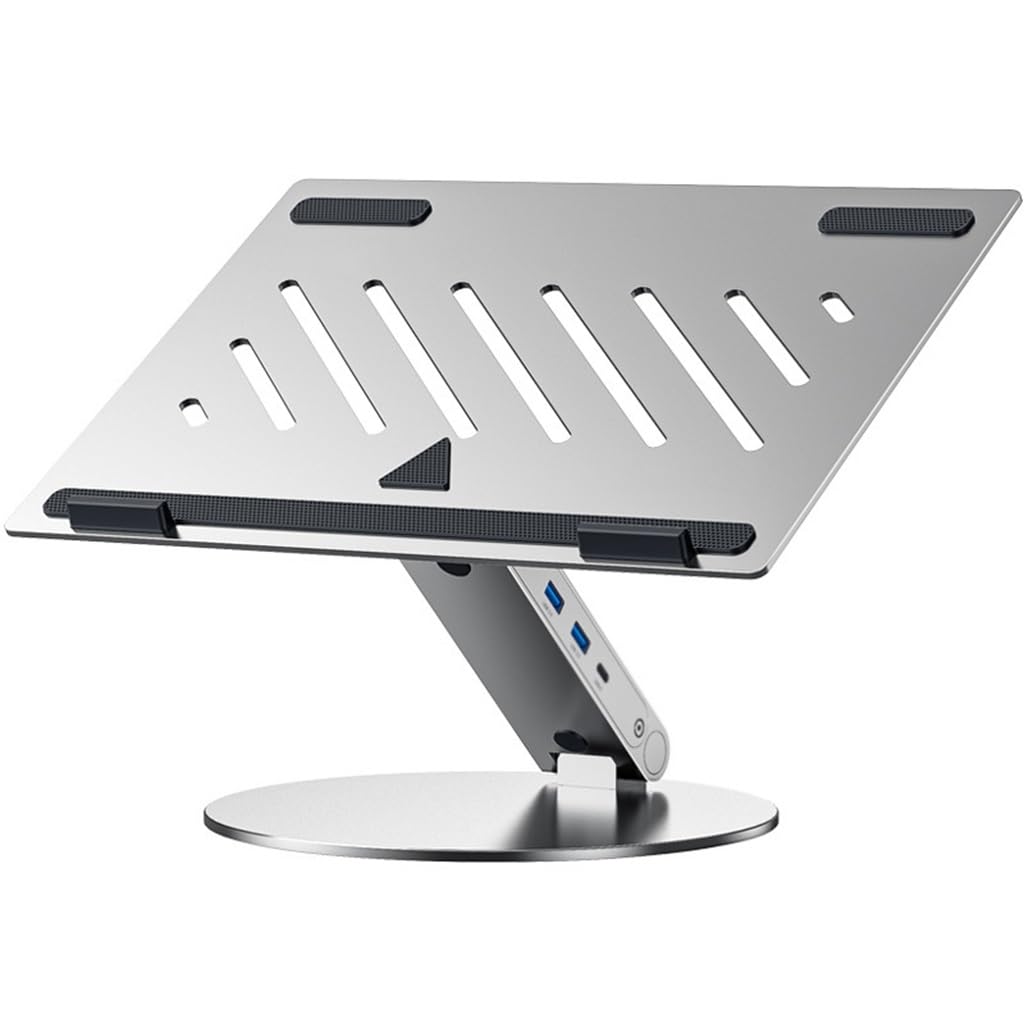 ZHCHAO Aluminum Alloy Laptop Stand Multi-Functional Extension Can Rotate to Increase The Heat Dissipation Bracket White-Fruit peach5