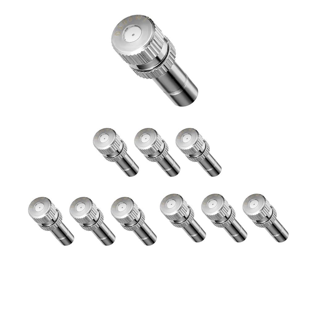 Silberne Nebeldüse, Nebelsprüher, Nebeldüse, Außenkühlsystem, Garten, Befeuchtung, Landschaftsbau, staubdichte Nebeldüse (8 mm) 0.4mm(0.0157in) 20pc