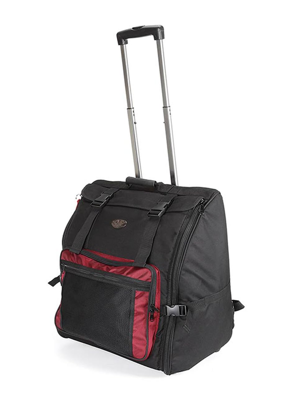 Sac à dos à roulettes pour accordéon 96 basses, Noir , Sac à dos à roulettes