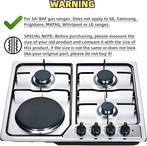 8PCS Upgrade Cooker Hat Set, Hob Burner Crown Flame Cap,Compatible with SABAF by BANGPEIWQT - Used condition - Image 3