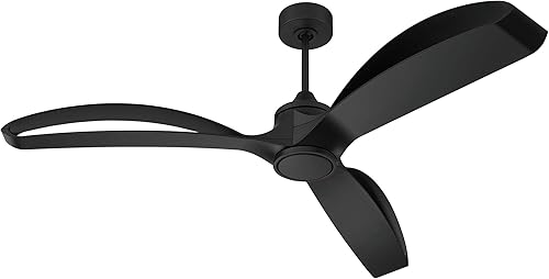 Miniatura 4 de Craftmade Ventilador de techo Bandeaux de 60 pulgadas con acabado negro plano, kit de luz LED (opcional), control remoto incluido, WiFi inteligente