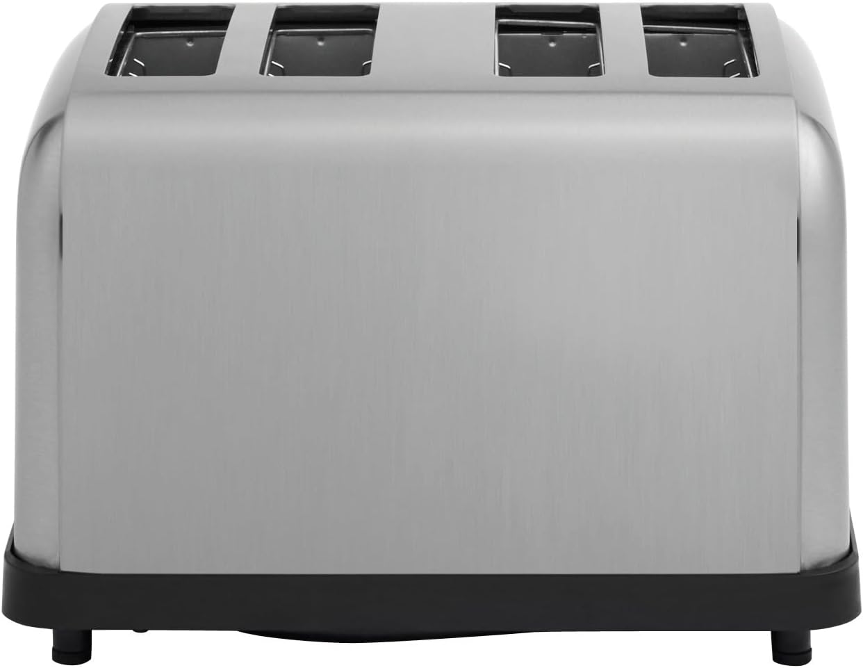 Kratos Commercial Four Slice Pop-Up Toaster, 1.5" Wide Slots for Bagels and Special Breads, Stainless Steel Countertop Toaster with Two Crumb Trays, 120V, 1800 Watts, ETL Certified (29M-011)