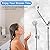 Shower Head, Kaqinu 10'' High Pressure Rainfall Shower Head/Handheld Showerhead Combo with 11” Extension Arm, Anti-leak Shower Head with Holder/Hose, Flow Regulator - Chrome