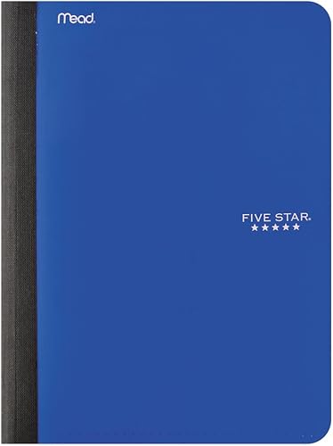 Miniatura 5 de Five Star Libro de composición, cuaderno, con bolsillo, papel rayado universitario, 100 hojas, 9-34" x 7-12", color seleccionado para ti, 1 unidad