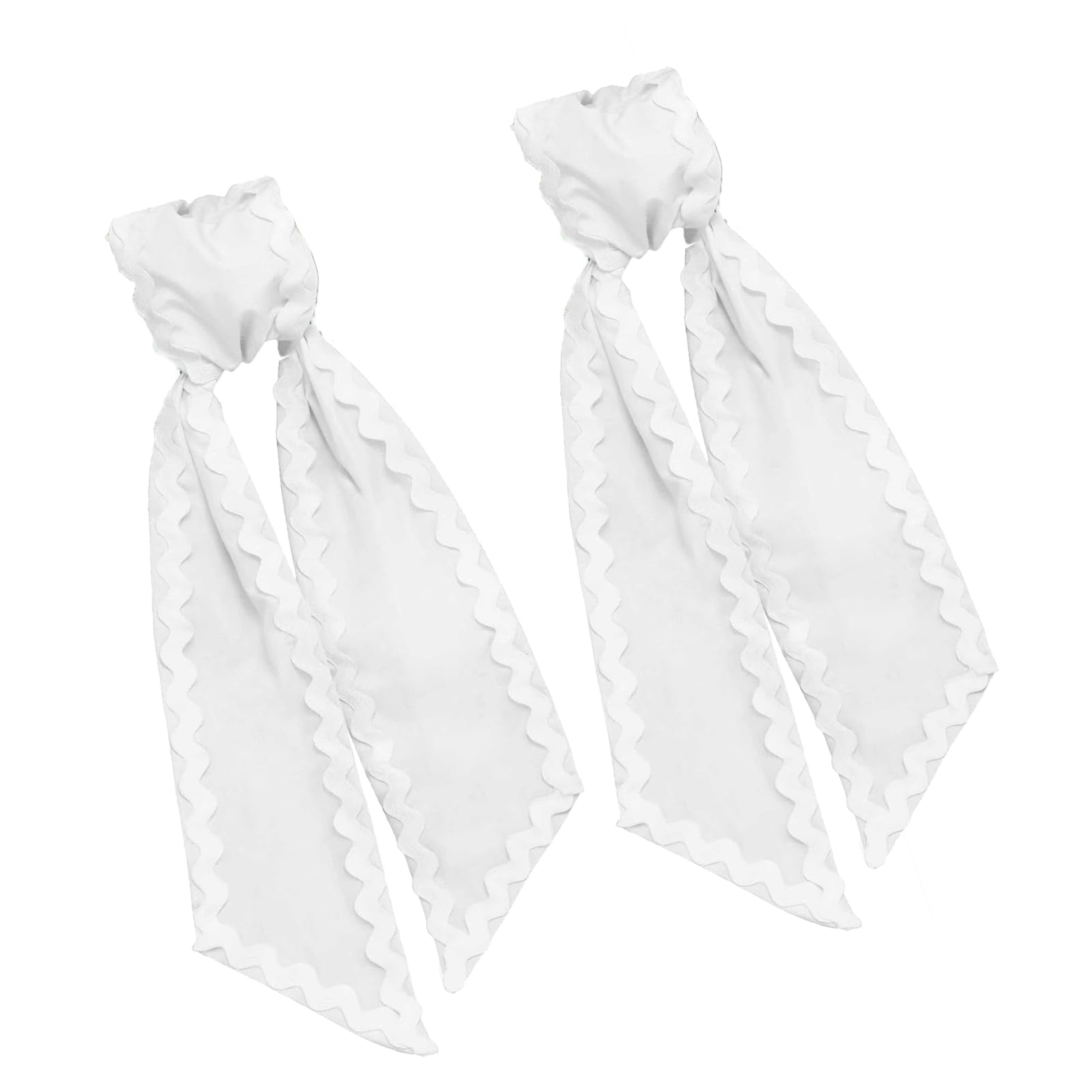 NVOQILIN Of 2 Scalloped Wreath Sashes for Front Door Garland Ribbon Accessories for Yard Doorway Outdoor Indoor Bowknot Decors Wreath Sashes