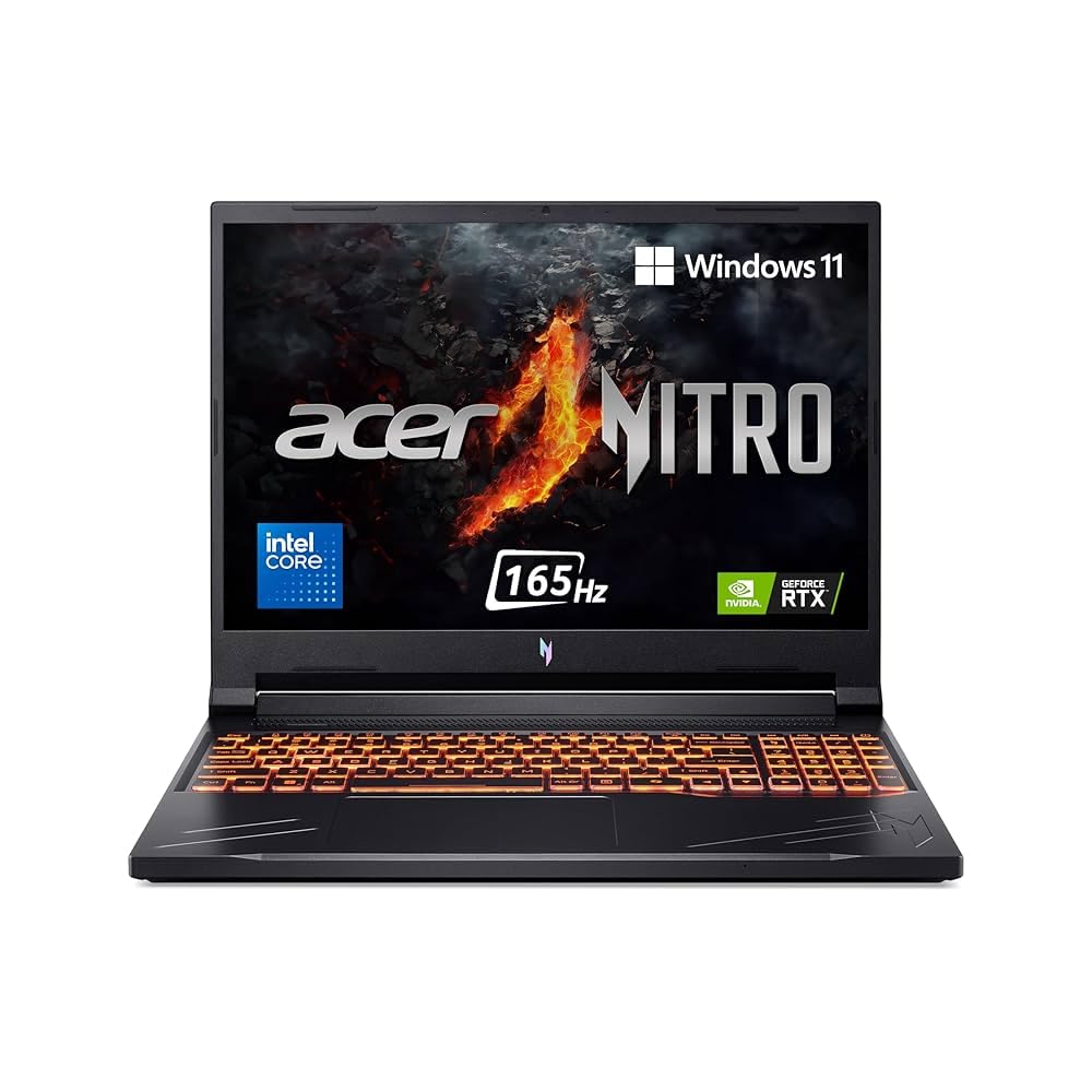 Acer Nitro V 15, Intel Core 5 210H Processor, RTX 4050-8 GB GDDR7, 16 GB, 512 GB, FHD IPS, 15.6"/39.62cm,165Hz, Win 11 Home, Obsidian Black, 2.1 KG, ANV15-52, Gaming Laptop