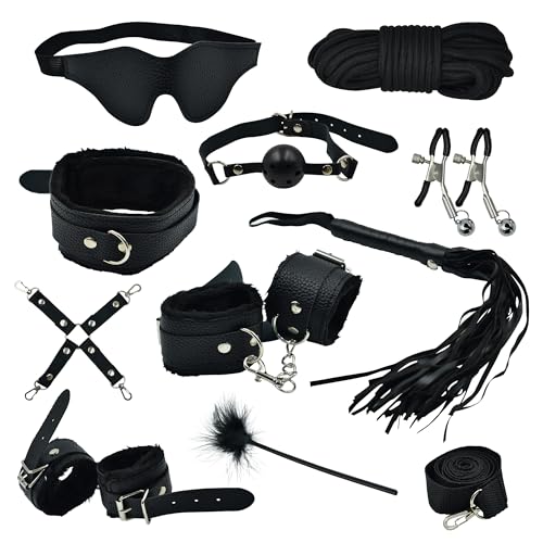 10er bdsm set,bdsms spielzeug extrem für frauen,bondage set,bondageset fessel set anfänger,fesseln sexspielzeug für paare,handschellen für sexspiele peitschen sexspielzeug SM whip Nippelklemmen
