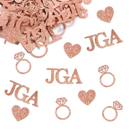 COMOOKA 100 Stück JGA Deko Frauen Konfetti JGA Tischdeko Streudeko Junggesellenabschied Deko Frauen Junggesellinnenabschied JGA Accessoires Frauen Rosagold