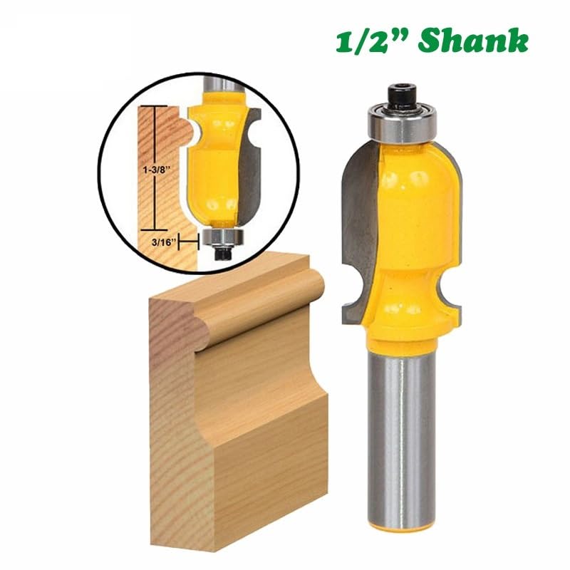 5pcs 1/2 pollici gambo armadio porta superiore punte del router set intaglio del legno coltello lega di carburo più grave punte di fresatura convesse
