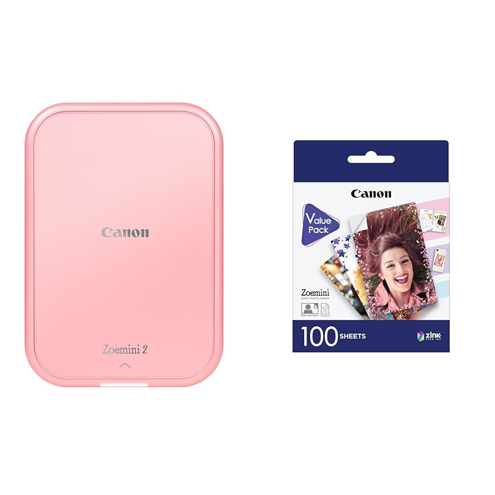 Canon Zoemini 2 Mini Fotodrucker mobil tragbar ZP-2030 Zink Fotopapier 100 Blatt
