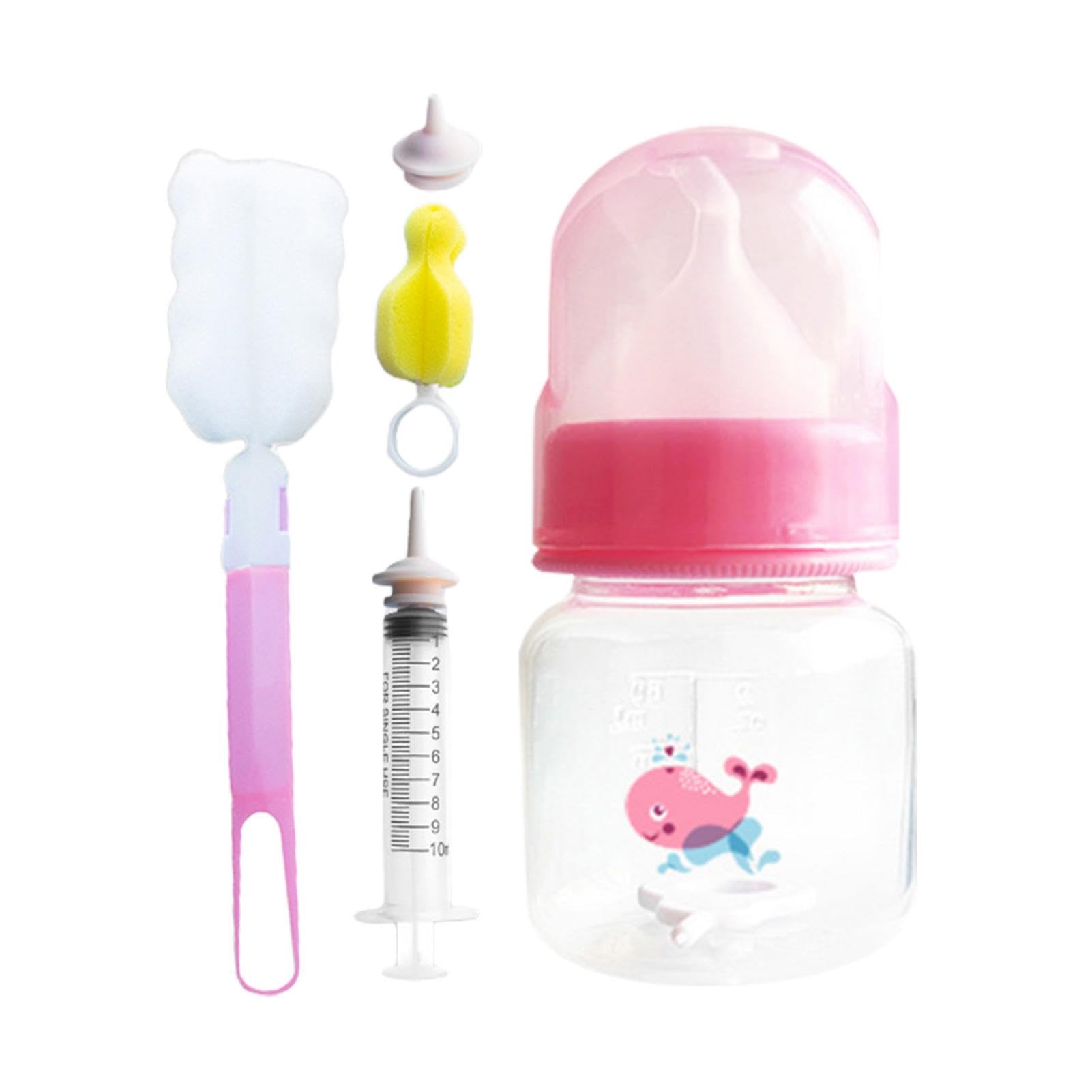 Pet Nursing Bottle With Silicone Nipple - Milk Feeding Kit for Puppies, Kittens and Small Animals