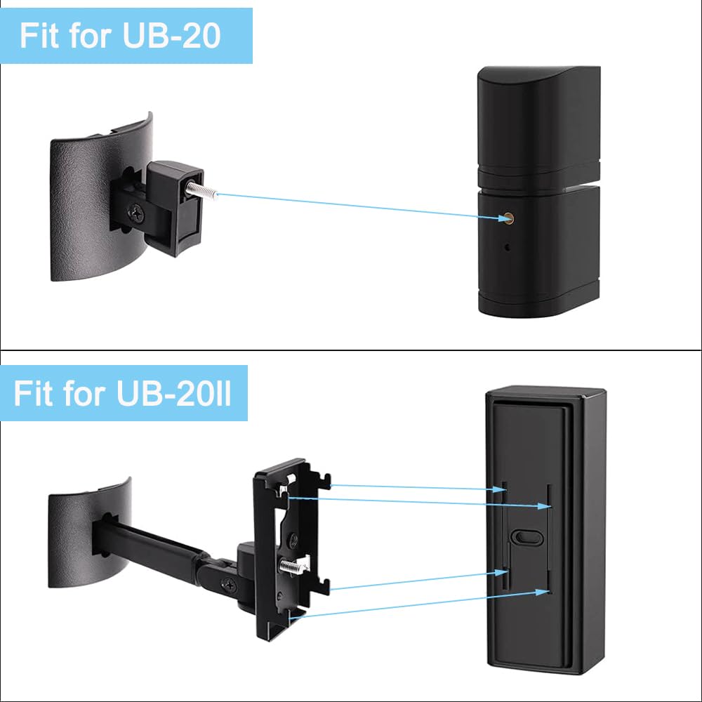 2 supporti da soffitto per altoparlanti, staffa di montaggio per altoparlanti surround regolabili, compatibile con Bose UB-20 Serie II, bianco