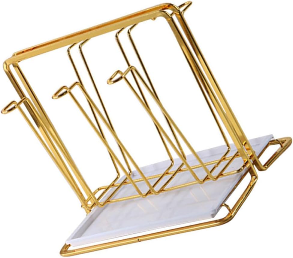 SHOWERORO Creative Cup Holder and Bottle Drying Rack with Plastic Tray Base, Wrought Iron Metal Construction, Ventilation and Breathable Design, Space Saving Cup Storage Rack for Kitchen