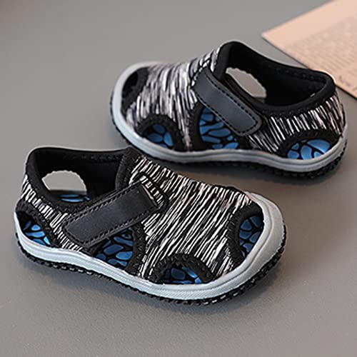 Toddler Boys Girls Sandals Soft Sole Close Toe Sport Beach Sandals Non-Slip Sole Stripe Beach Shoes Summer Walking Shoes2