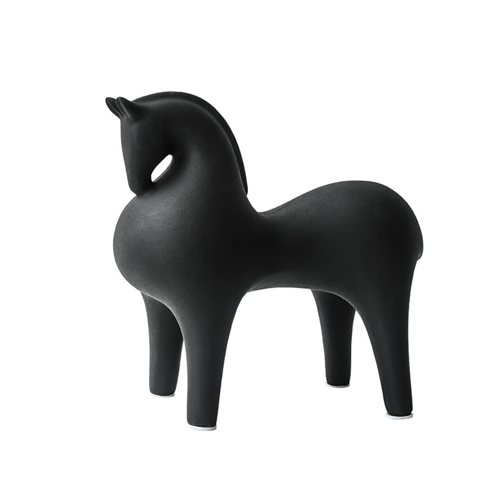 Tauzveok Horse Deco Statue, Modern Deco Horse Sculpture, Abstract Art Horse Sculpture, for Decoration Living Room, Bedroom, Apartment, Windowsill, Home Items,Black Large