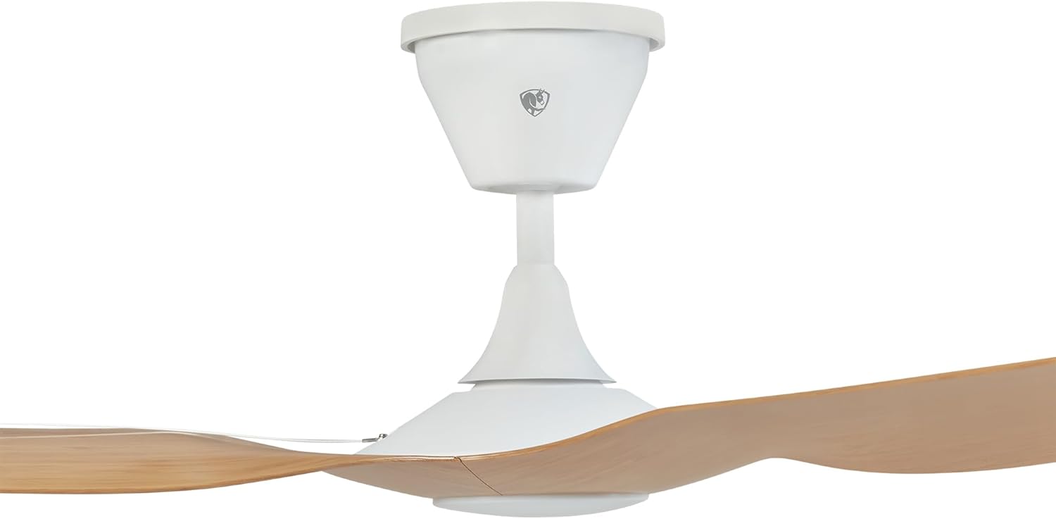 Big Ass Fans - Haiku Coastal - Marine/Coastal Grade Smart Outdoor Ceiling Fan with Remote Control, 2700K Dimmable LED, Universal Mount with 10" Extension Tube