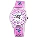 Zeiger Montre Fille à Quartz étanche Style Dessins Divers Montre Pédagogique Enfant 3ans - 7ans Montre Apprentissage Filles Facile à Lire Cadeau Anniversaire Noël Fêtes Fleur