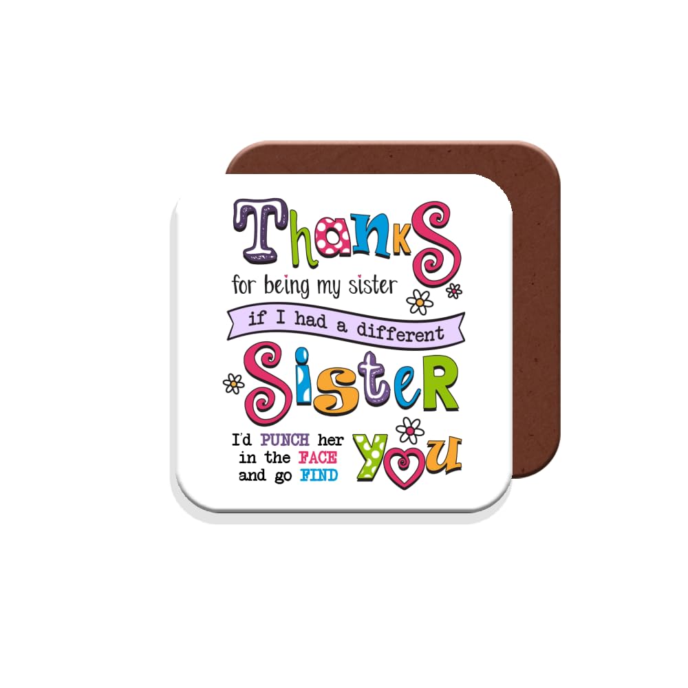 Muggz Coaster Sister Gift -Thank You - Giftset - Made By In The Uk