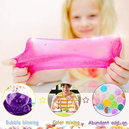 Image of ECLET 6 Slime + 6 Glitter + 12 Clay Creative DIY Kit for Toddler Kids with Tools |Combo Slime & Clay Fun Joy Pack for Kids Arts & Crafts, Sensory Play, Birthday Gift for Boys & Girls Age 3+