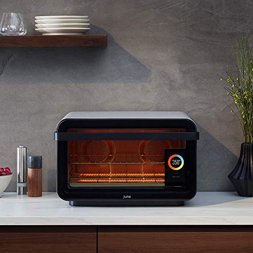 June Life Oven plus Gourmet Package. Do-it-all smart countertop convection oven. Seven appliances in one. Air fryer, slow cooker, dehydrator, convection oven, toaster oven, warming drawer and broiler