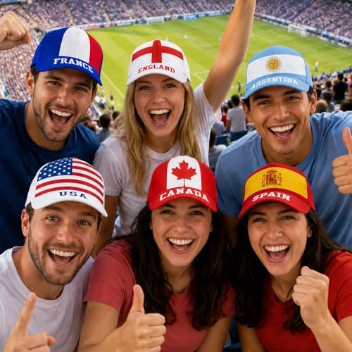 Gorra Beisbolera ajustable con bandera nacional miniatura 4