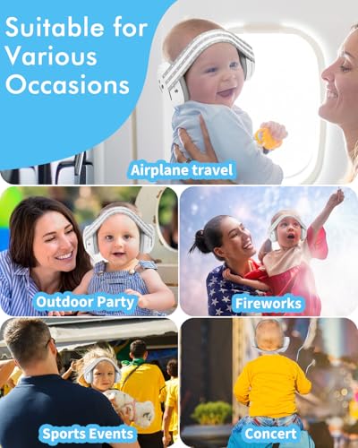 Image of Baby Ear Protection, Noise Cancelling Headphones for Babies, Noise Reduction Earmuffs for Infant and Toddlers up to 36 Months