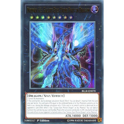 BLLR-EN070 1st Ed Number 62: Galaxy-Eyes Prime Photon Dragon Ultra Rare Card Battles of Legend: Light's Revenge Yu-Gi-Oh Single Card
