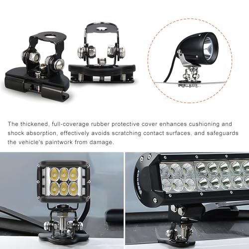 2 soportes para barra de luz LED ajustables para auto miniatura 4