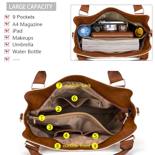 Bolso cruzado para mujer set 2 piezas de cuero PU suave miniatura 5