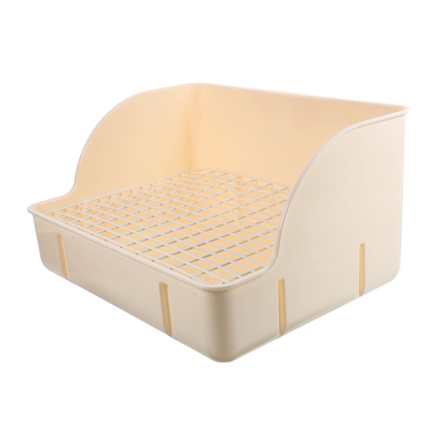BESPORTBLE Vassoio per Lettiera per Conigli e Piccoli Animali Toilette per Gabbia Design Angolare Resistente Facile da Pulire