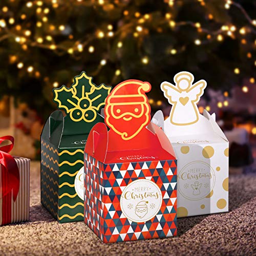 MELLIEX 12 Pièces Boîtes de Bonbons de Noël Belles Boîtes-Cadeaux Kraft Vides Faveur de Noël Traiter Goodie Boîtes pour Enfants à Noël - Image 7