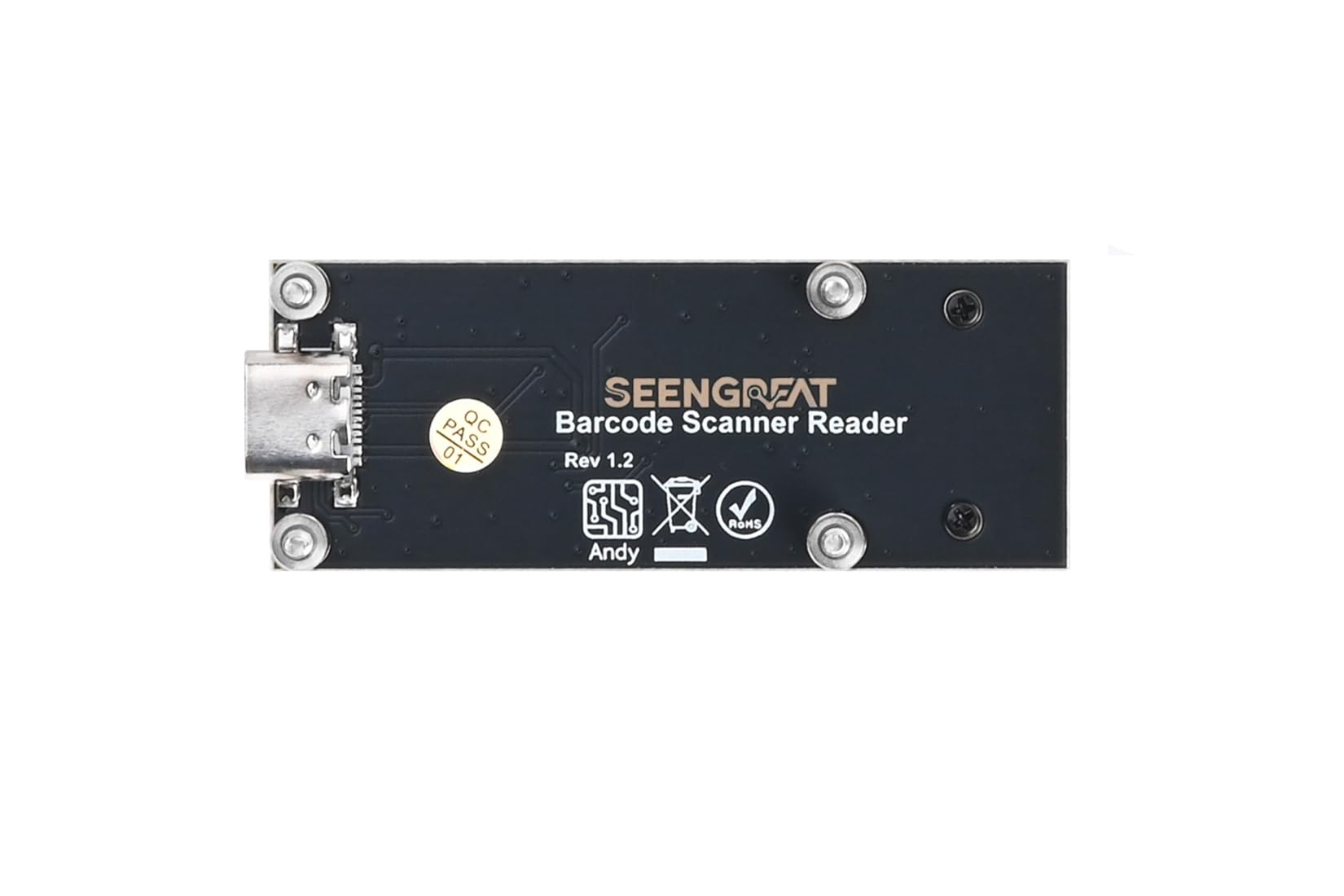USB Barcode Scanner Module, 1D 2D QR Code Reader with TTL UART & Type-C Interface, Embedded Barcode Recognition Scanner for Arduino Raspberry Pi POS System Screen & Paper Scanning