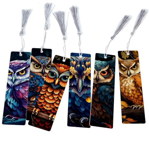 Marque-pages hibou lot de 6 pour accompagner vos moments de lecture
