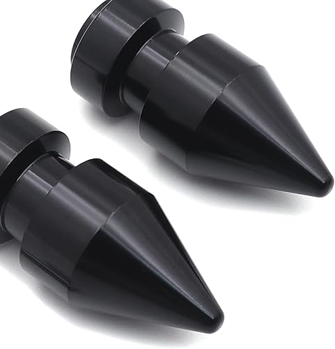 Miniatura 3 de XKH - Reemplazo de carretes de basculante de punta negra, rosca de 0.236 in sin logotipo para R1 YZF-R1 1998-2013R6 YZF-R6 1998-2013R6S YZF-R6S