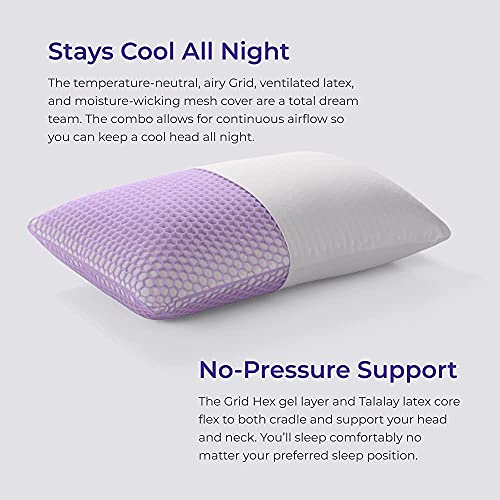 Purple Harmony Pillow | The Greatest Pillow Ever Invented, Hex Grid, No Pressure Support, Stays Cool, Good Housekeeping Award Winning Pillow (Medium) #TOP3