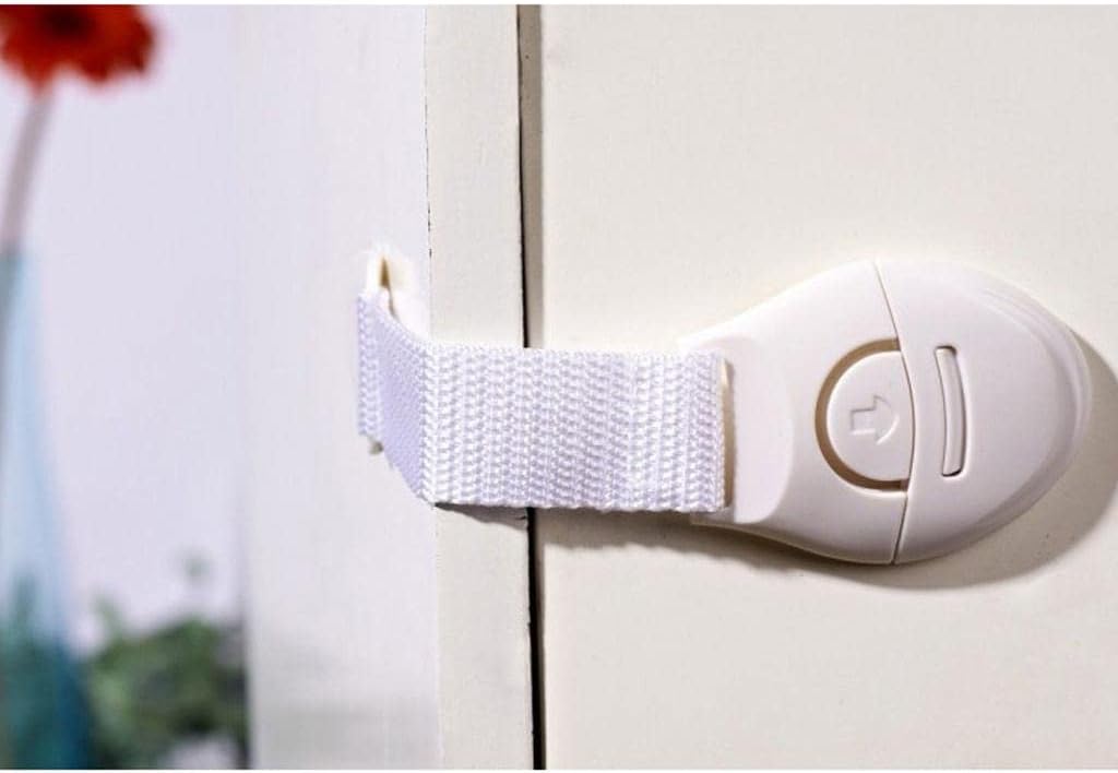 2xAdhesive Baby Child Pet Proof Cupboard Door Drawer Safety Lock Latch Long-e