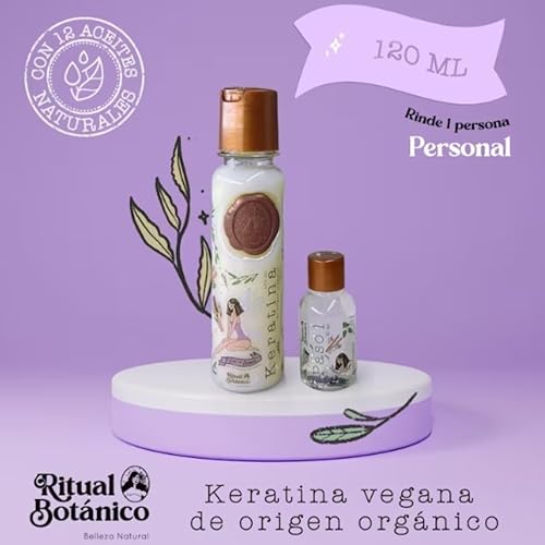 Miniatura 2 de RITUAL BOTANICO Keratina Organica Colombiana 120 ML. Keratina RITUAL BOTANICO Keratina para Alisar el pelo con 12 Aceites Natuales y Aminoácidos.