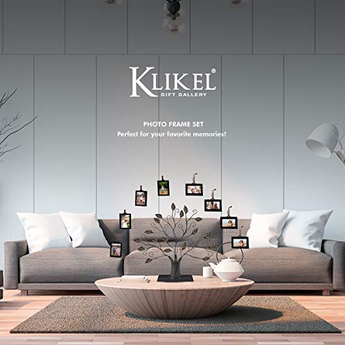 Klikel Family Tree Picture Frame Ornaments - 4 Vertical Hanging And 4 Horizontal Hanging Photo Frames - 1.5" X 2.5" Photo Opening #TOP3