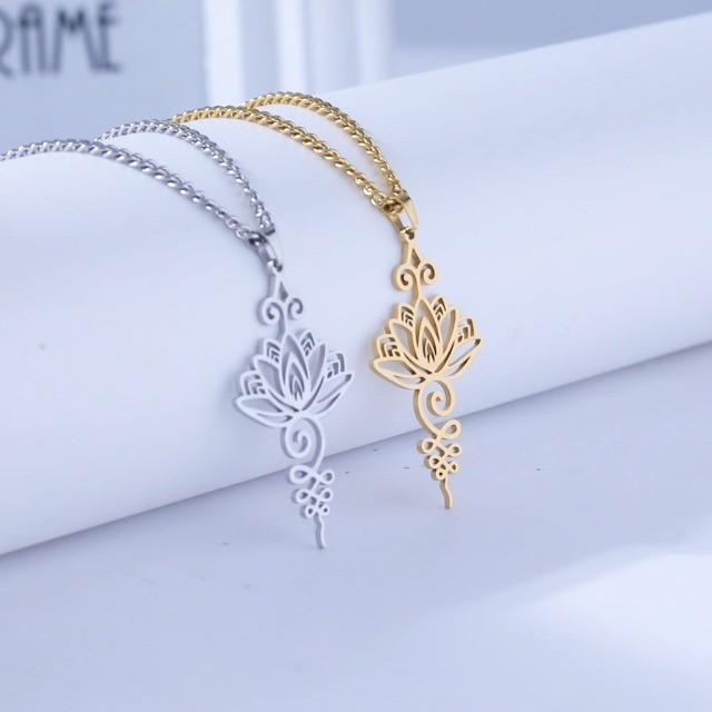 Collana con ciondolo Unalome collana Hippie