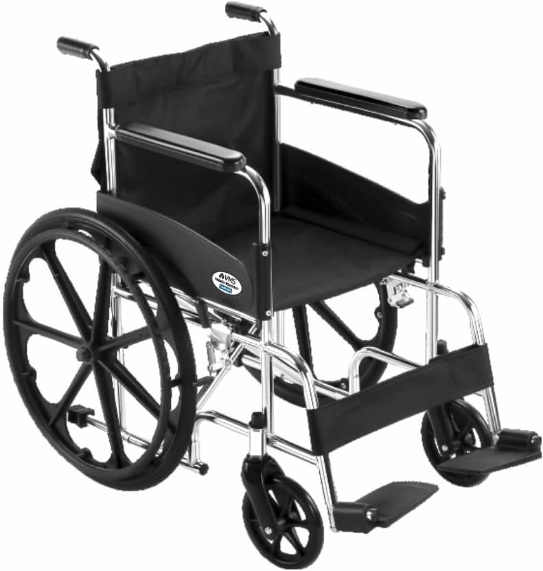 VMS Careline Foldable Wheelchair - Lightweight, Durable, and Comfortable Mobility Solution for Adults and Seniors (Comfort)
