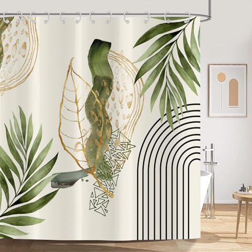 ASDCXZ Boho Leaves Shower Curtain 180x200 cm - Image 3
