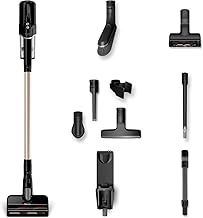 Miele Duoflex Total Care Vacuum Cleaner, Cordless and Bagless Multi-Use, Multi-Floor Flexible Stick Vacuum with 4 Attachable Brushes and Accessories, in Obsidian Black / Rose Gold