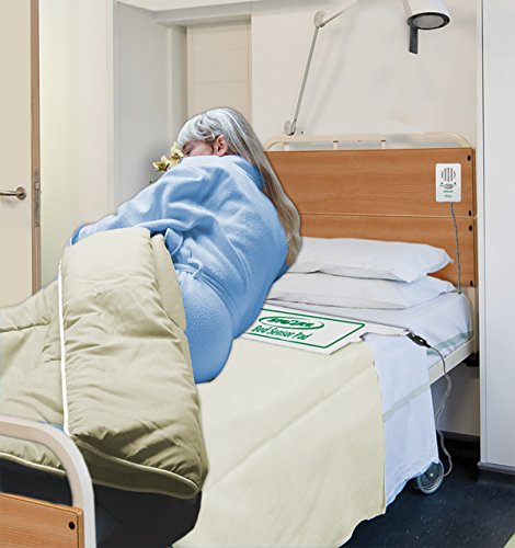 Smart Caregiver Bed Alarm for Elderly Adults – Fall Prevention System with 10'x30' Weight-Sensing Bed Pad – Automatically Alerts Caregiver When They Get Up