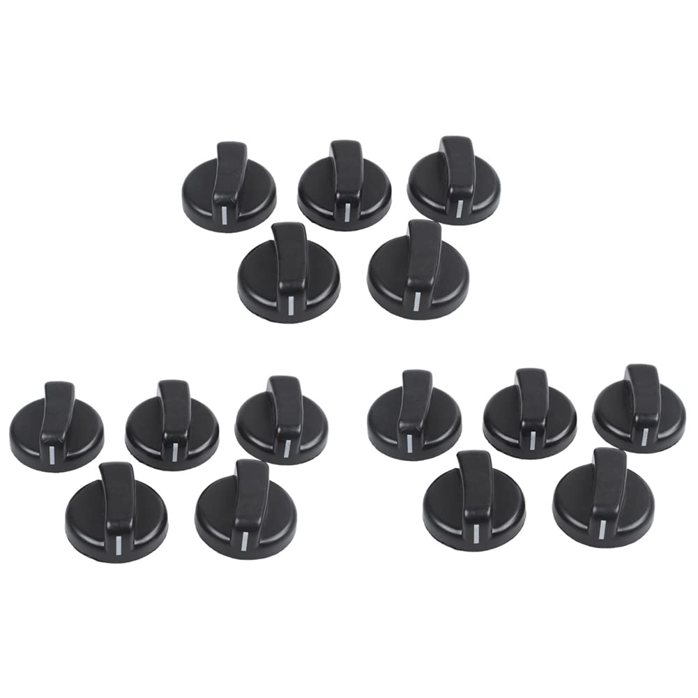 Jnchdghwa Black 15 Pcs Kitchen Plastic Gas Stove Cooker Control Knobs