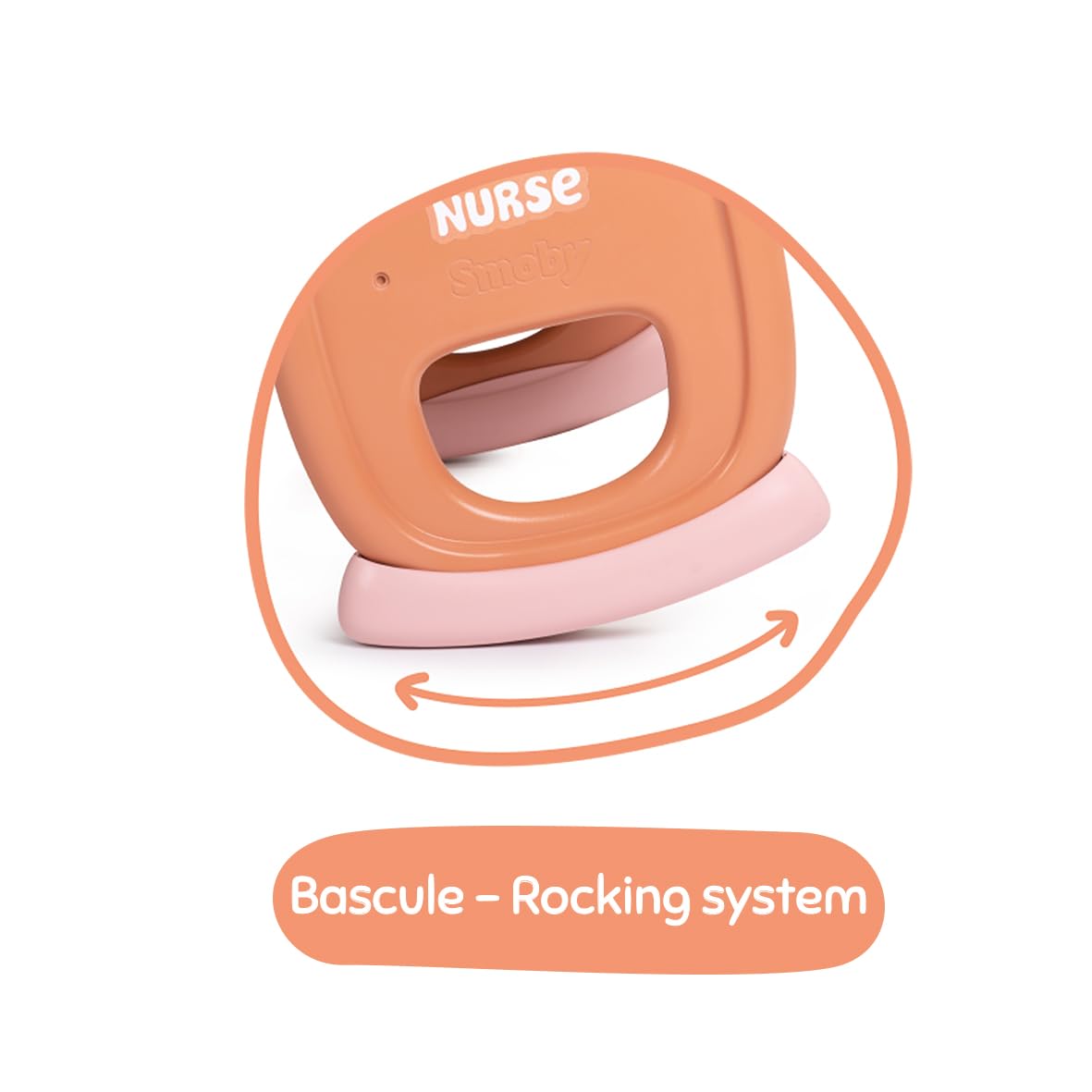 Smoby - Baby Nurse - Bercelonnette - pour Poupons Jusqu'à 42 cms - Lit Bébé avec Mat Tissu - Matière Recyclée - A Partir de 18 Mois - Fabrication Française