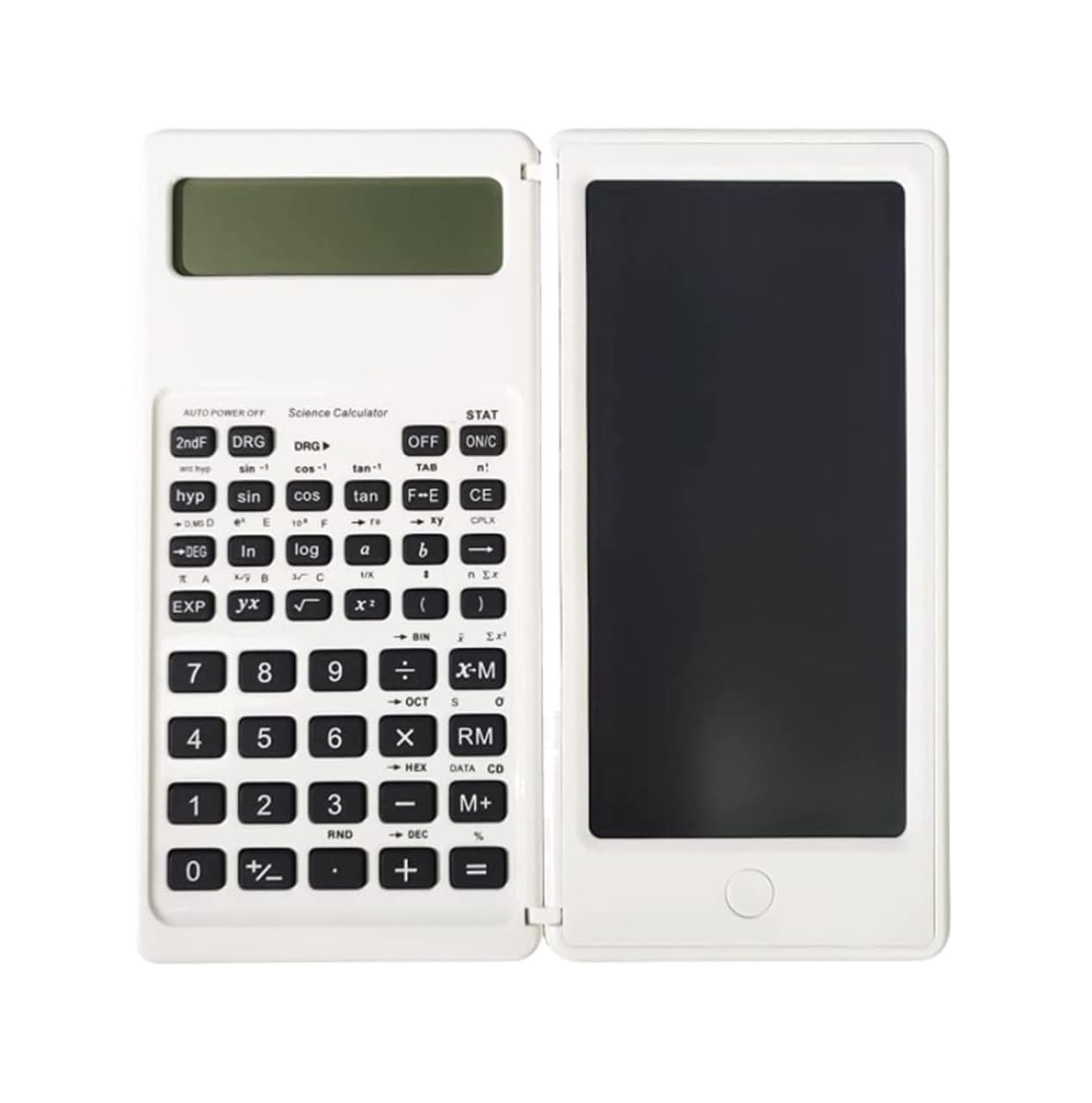 Calcolatrice per Ufficio Tavoletta LCD for Scrittura Calcolatrice con Display A 10 Cifre Tavolette for Disegno Senza Inchiostro Tavolette for Pianificazione Portatili Scuola(White)