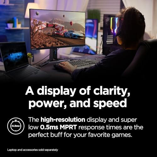Image of Lenovo Legion Y27h-30 Monitor - Gaming Monitor - 27 inch QHD Display - Overclocked 180z Refresh Rate - Lenovo Artery Software - AMD FreeSync Premium - 0.5ms MPRT - Raven Black NearEdgeless Design