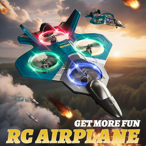 Image of 4DRC RC Airplanes Remote Control Airplanes with 3 Batteries, Foam RC Planes for Kids Adults Beginners 4-7 8-12 12-16, Remote Control Helicopter Fighter Jet Drones for Kids Adults, 360 Flip